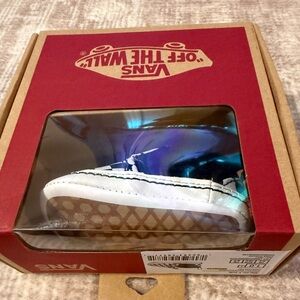 Vans Kids White and Black Sneakers